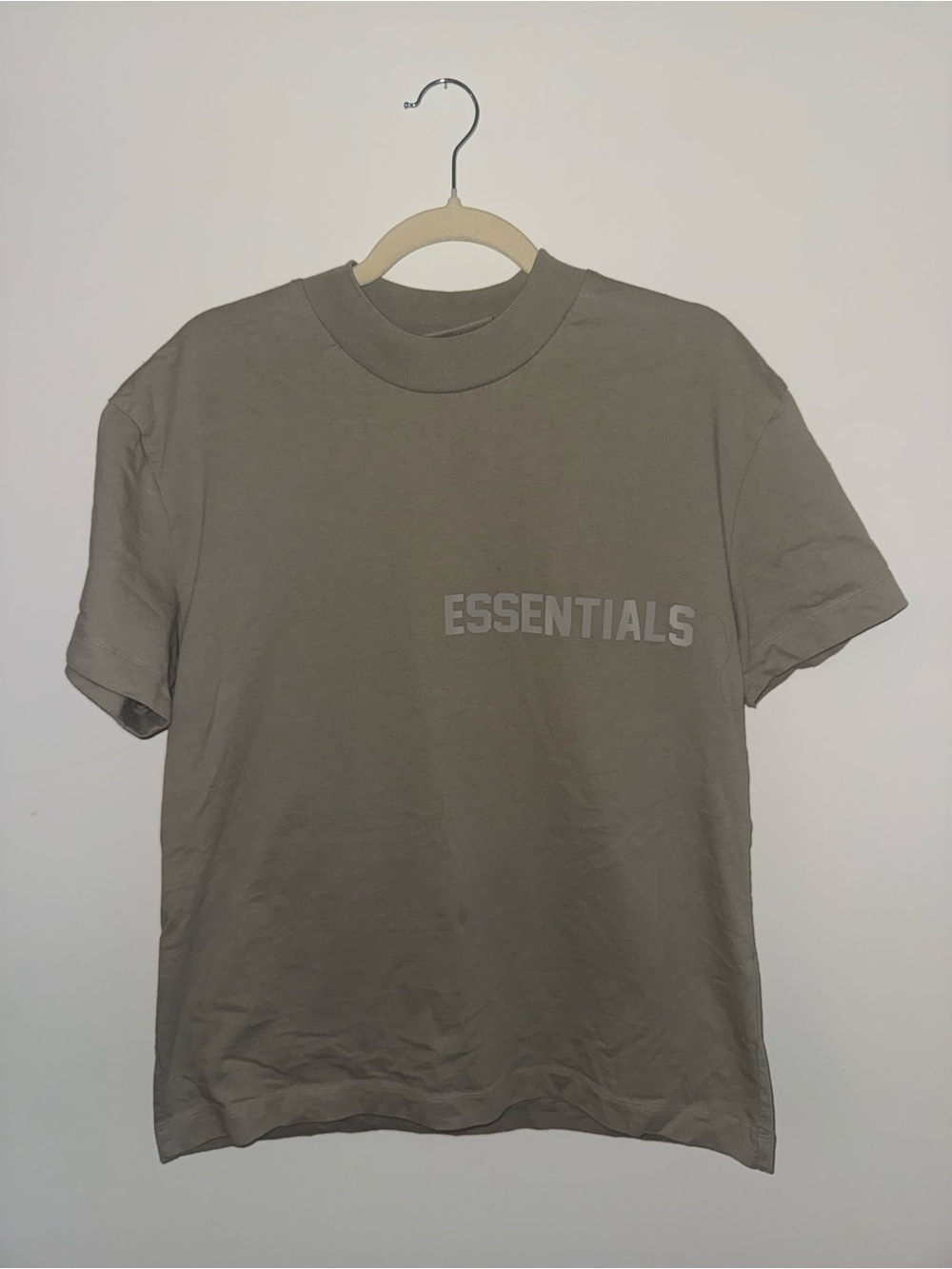 Fear of God Essentials Short Sleeve Logo Tee in Olive Drab